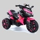 preview thumbnail 2 of 2, Battery Powered 12V Kids Motorcycle, Electric Ride-On with Training Wheels, Manual Throttle, Lighting Wheels Pink