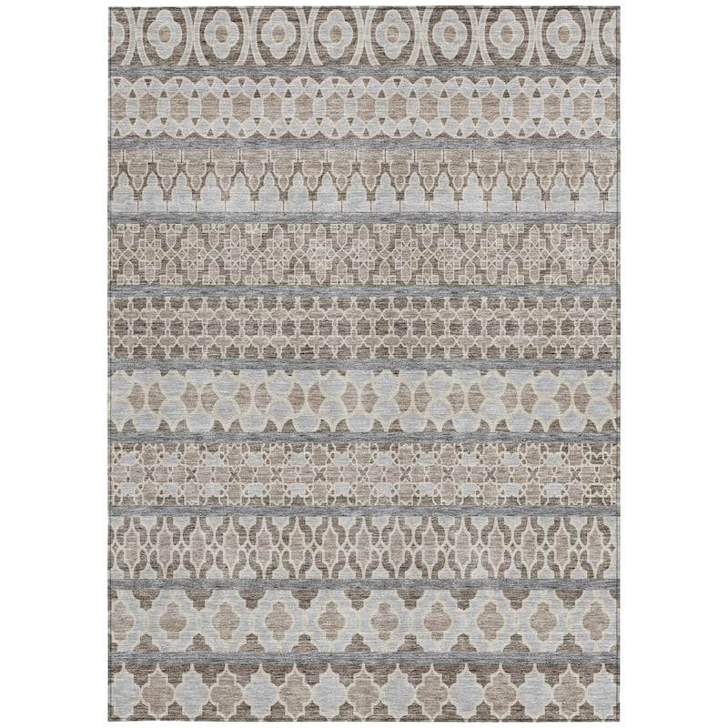 HomeRoots Quatrefoil Transitional Rectangle Outdoor Rug