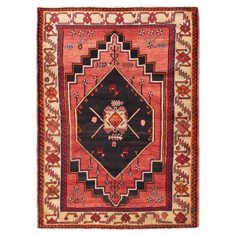 ECARPETGALLERY Hand-knotted Konya Anatolian Light Red Wool Rug - 4'11 x 6'8