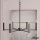 preview thumbnail 1 of 13, Hunter Sunjai Candle Chandelier - Entry, Kitchen Island, Dining Room, Living Room - Geometric, Glam, Contemporary 6-Light round - Matte Black