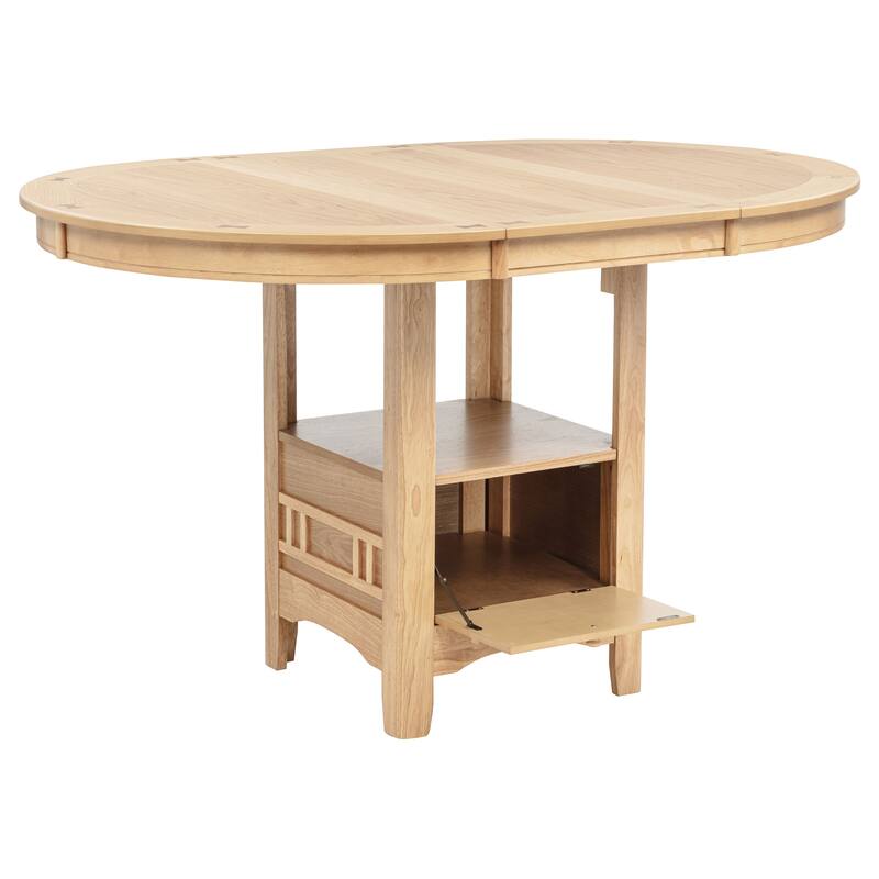 Coaster Furniture Lavon Oval Counter Height Table Brown - 42.00'' - 60.00'' x 42.00'' x 36.25'' - Light Oak