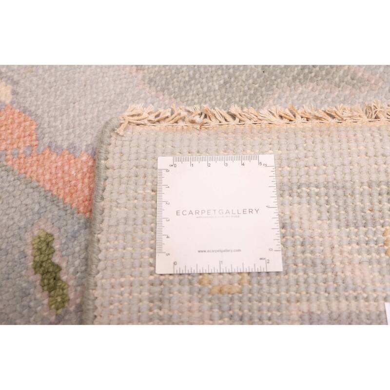 ECARPETGALLERY Hand-knotted Modern Oushak Light Grey Wool Rug - 9'0 x 11'9