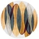preview thumbnail 71 of 90, SAFAVIEH Hollywood Mergita Mid-Century Modern Abstract Rug 6'7" Round - Gold/Blue