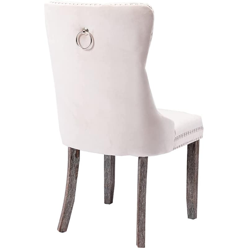 Velvet Dining Chairs Set of 2, Accent Diner Chairs Upholstered Fabric Living Room Chairs Side Chair Stylish Kitchen Chairs