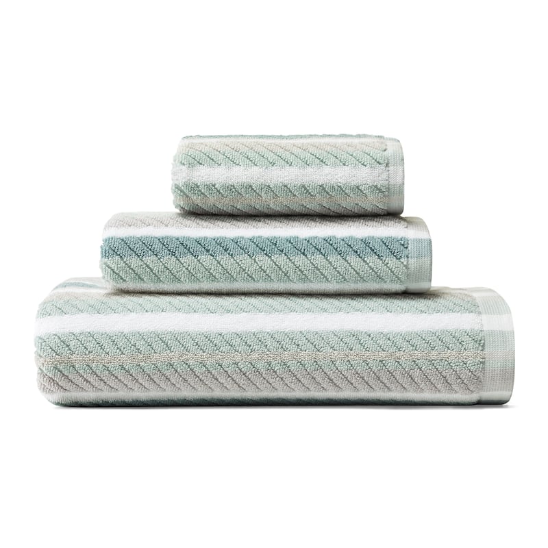 Tommy Bahama Ocean Bay Stripe Cotton Terry 3-piece Towel Set - Bay Blue