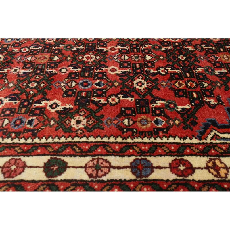 ECARPETGALLERY Hand-knotted Andelz Red Wool Rug - 3'4 x 12'11