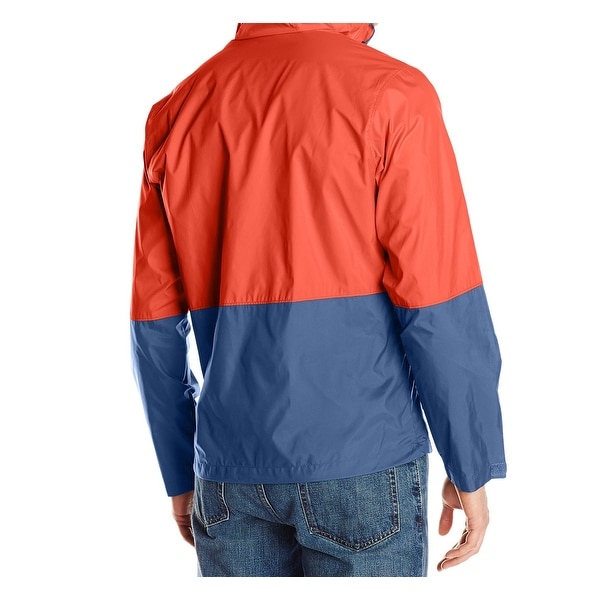 blue columbia windbreaker