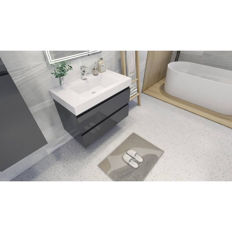Baillie 36'' Wall-Mounted Vanity with Reinforced Acrylic Sink
