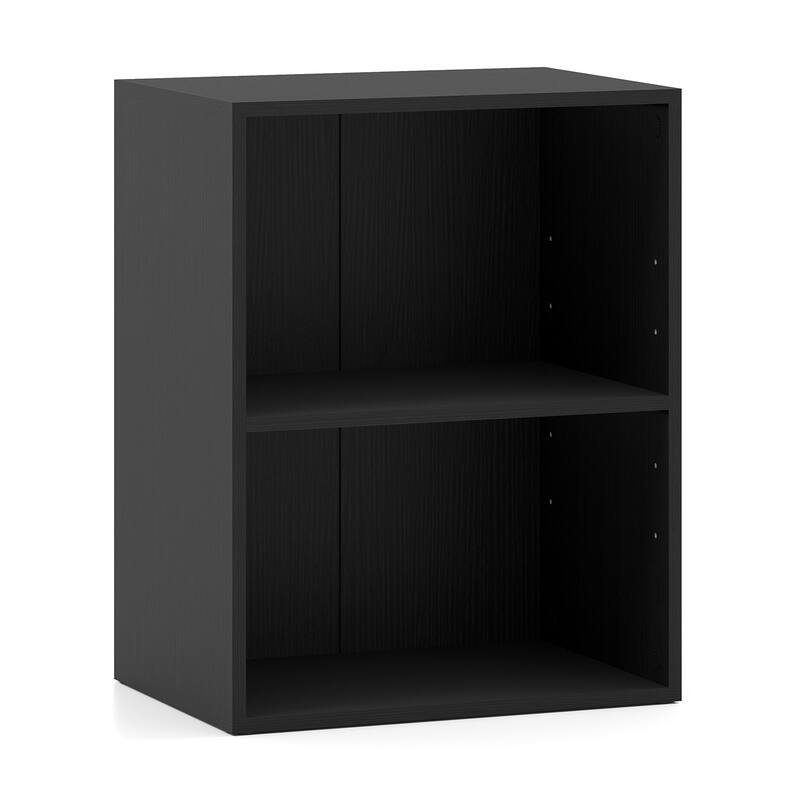 Gymax 2PCS 2-Cube Bookcase w/ 5-Position Adjustable Shelf