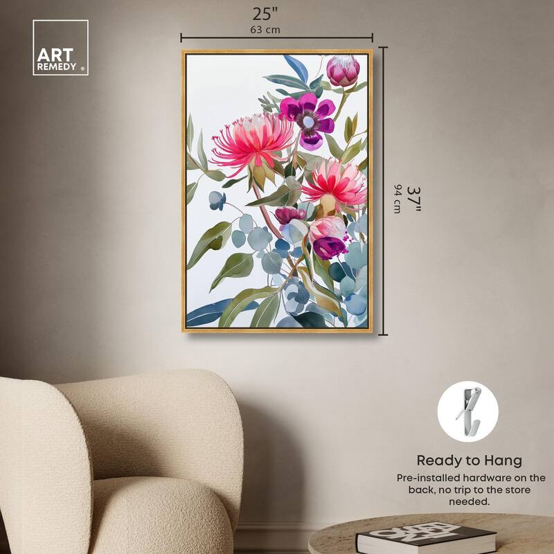 Watery Petals II Canvas by Art Remedy
