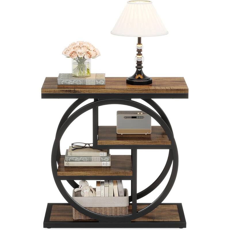 4-tier Narrow Side End Table for Living Room Bedroom