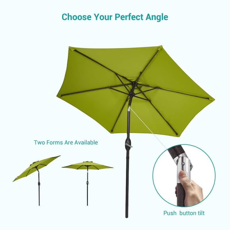 Bonosuki 7.5-foot Waterproof Sunshade Canopy Patio Umbrella