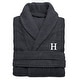 preview thumbnail 5 of 26, Authentic Hotel and Spa Turkish Cotton Charcoal Monogrammed Unisex Bath Robe L/XL - H