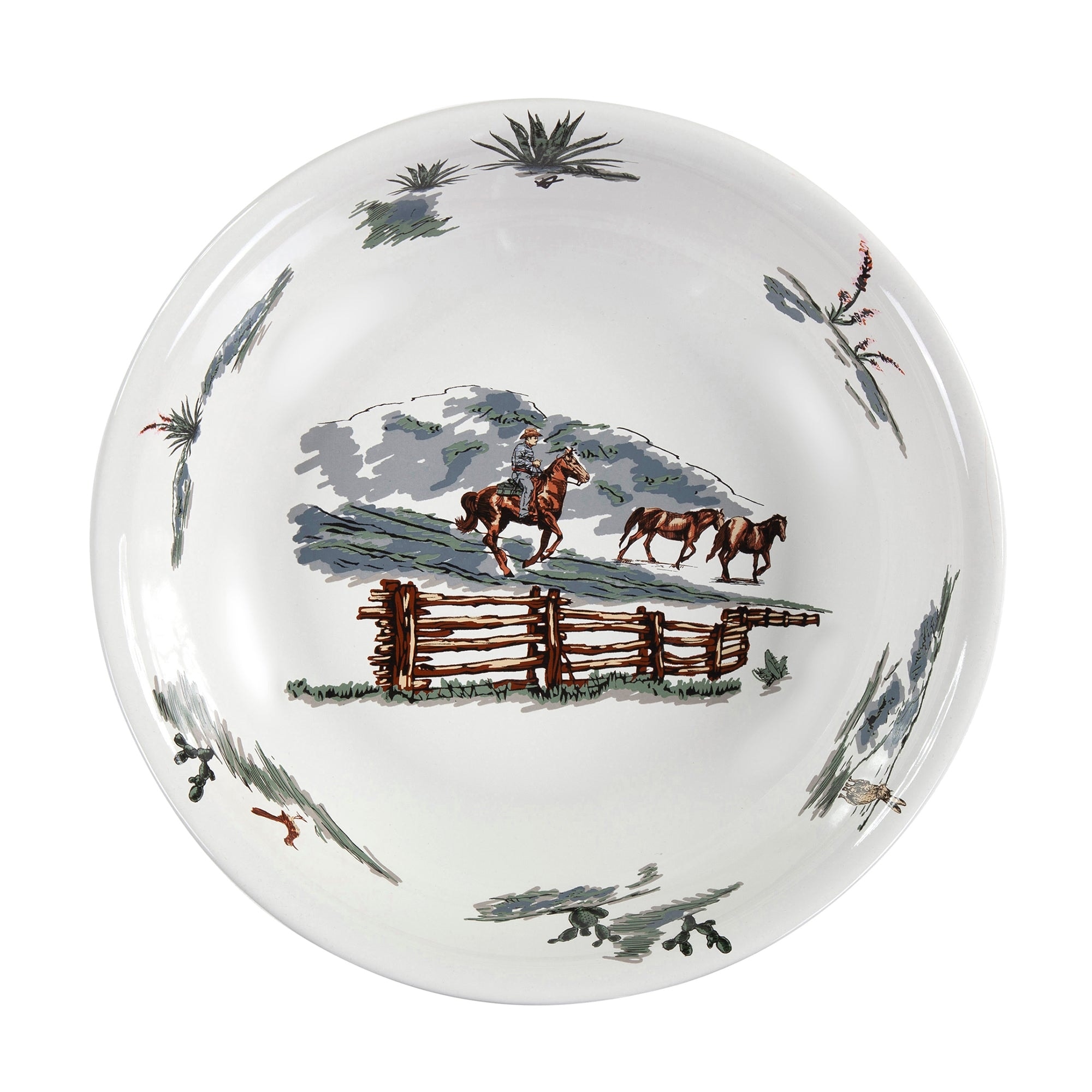 Paseo Road by HiEnd Accents Ranch Life Ceramic Serving Bowl, Duffle Bag, 1PC