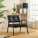 preview thumbnail 26 of 33, Glitzhome Set of 2 25.75"W Mid-Century Modern Leatherette Accent Chair - 25.75" W X 29.75" H X 29.75" D