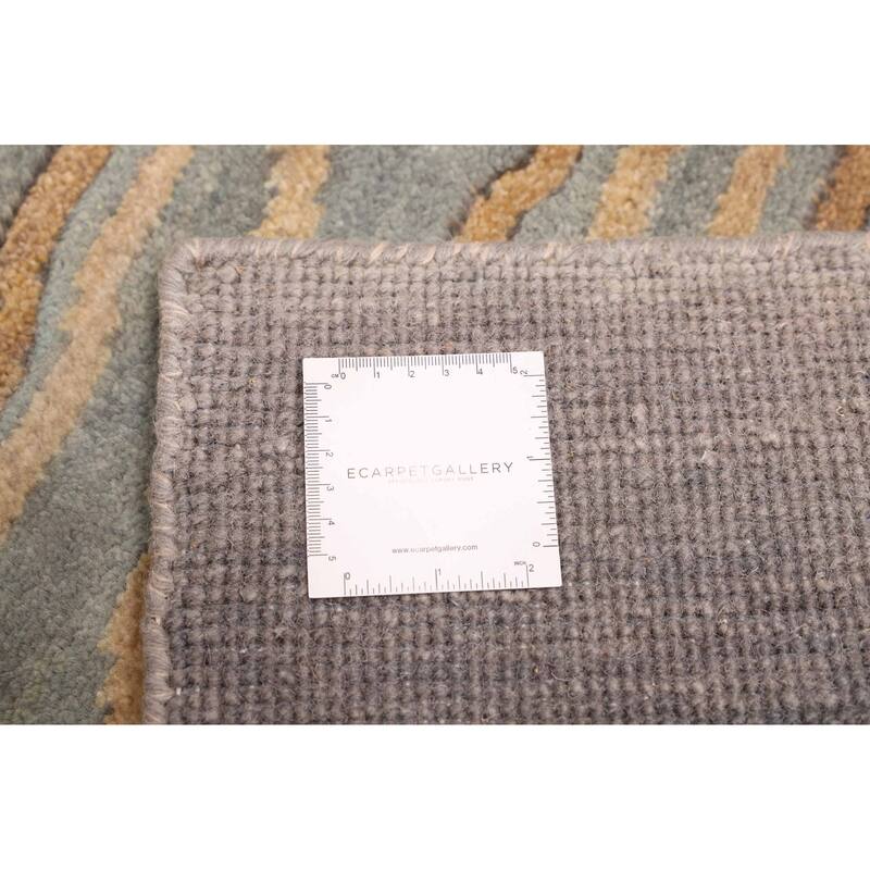 ECARPETGALLERY Hand-knotted Peshawar Ziegler Light Blue Wool Rug - 5'0 x 6'11