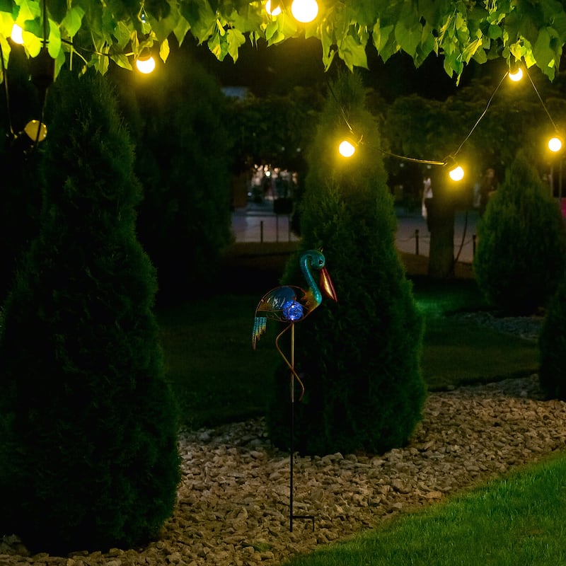 Solar Lighted Pelican Outdoor Garden Stake - 37.5"
