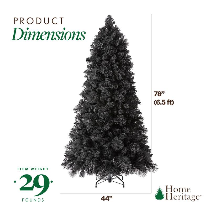 Home Heritage Rotating Tree Stand Base w/ Snowdrift 6.5 Ft Pre-Lit Holiday Tree - 29