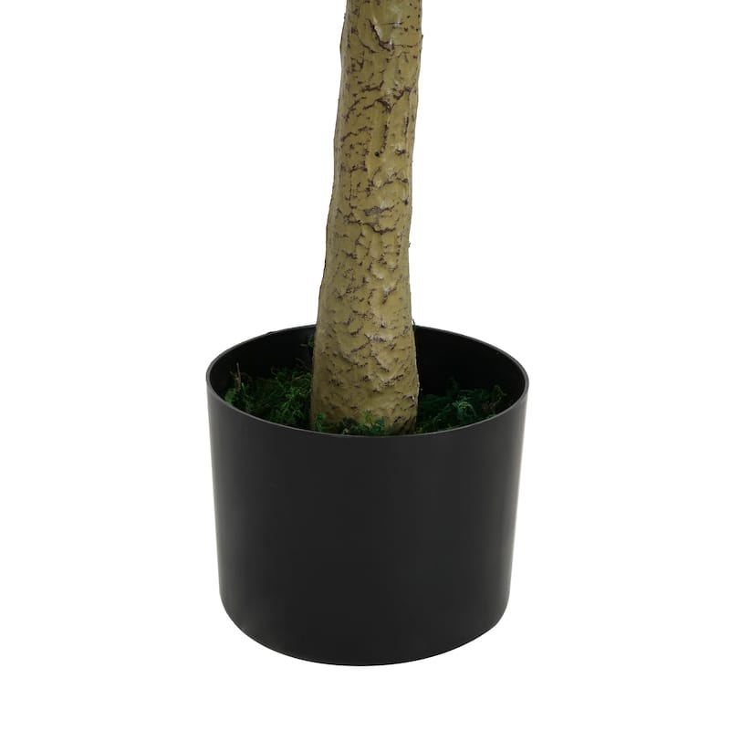 76" Artificial Enkianthus Tree with Black Plastic Pot