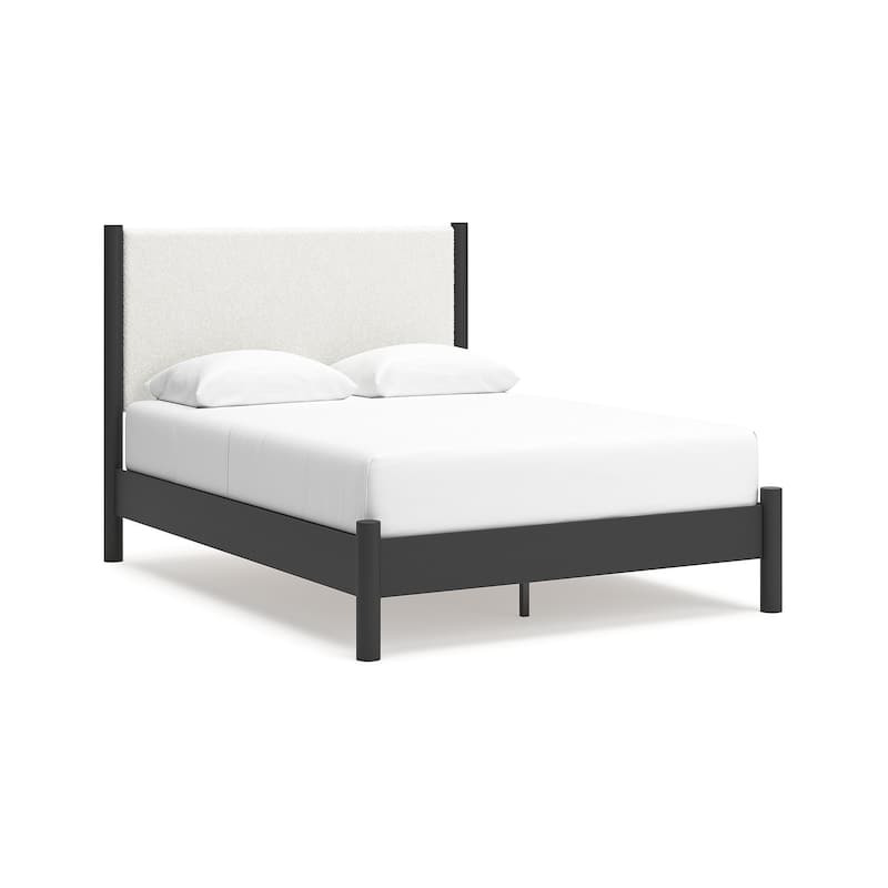 Signature Design by Ashley Cadmori Upholstered Panel Platform Bed