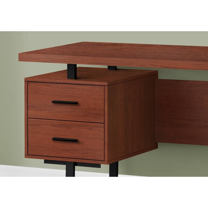 Stylish 60-Inch Computer Desk with Storage Drawers, File Organization, and Easy-to-Clean Surface for Work or Study