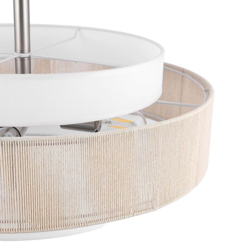 GetLedel 5-Light Double Shaded Drum Chandelier