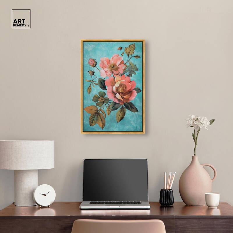 Floral Azure Ascent I Canvas by Art Remedy
