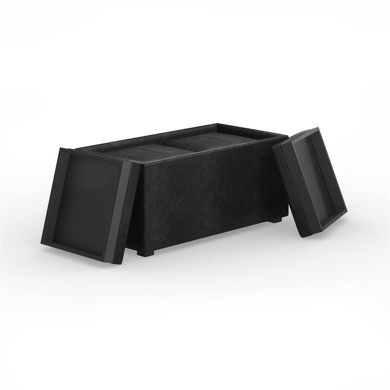 5 Piece Storage Ottoman for Living Room