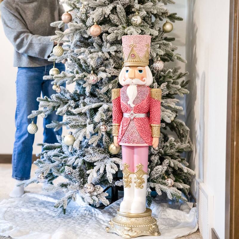 Sunnydaze Kenneth the Princely Christmas Nutcracker Statue - 37" H - Set of 2