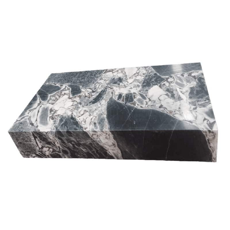 BETACH Genuine Marble Block Coffee Table - Blue Galaxy Marble
