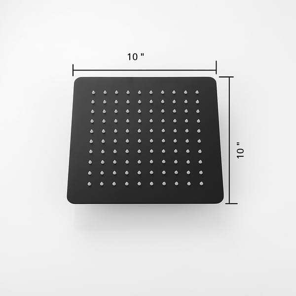 10 or 12 Inch Rain Fall Shower Head Solid Square Ultra Thin 304 ...