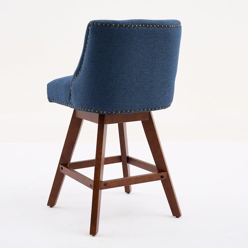 Ostweer Furniture Set of 2 26'' Counter Height Swivel Barstools - Gray