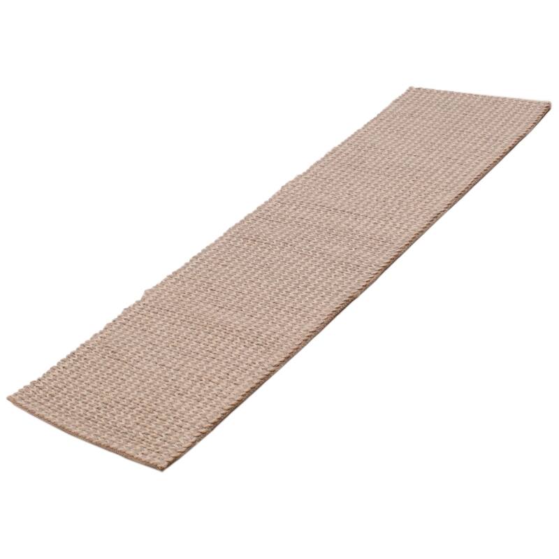 ECARPETGALLERY Braid weave Sienna Silver Wool Rug - 2'3 x 8'0