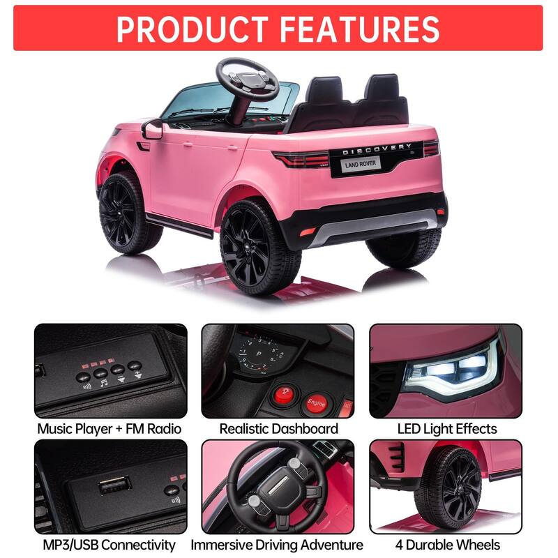 12V Licensed Land Rover 2 Seater Ride on Car for Kids