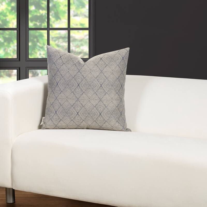 F. Scott Fitzgerald Deco Sapphire Throw Pillow