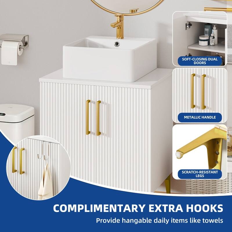 Moasis Single Bathroom Vanity with Ceramic Vessel Sink