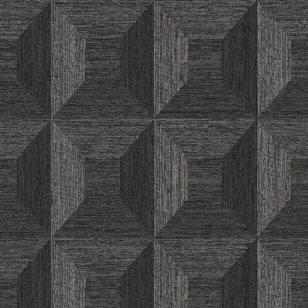 Seabrook Designs Squared Away Geometric Embossed Vinyl Unpasted Wallpaper