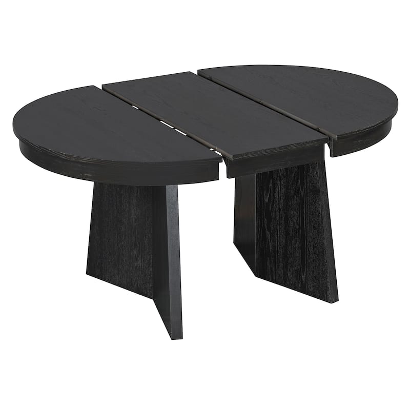 5-Piece Round Dining Set with 4 Upholstered Chairs and Extendable Table for Family Meals and Gatherings
