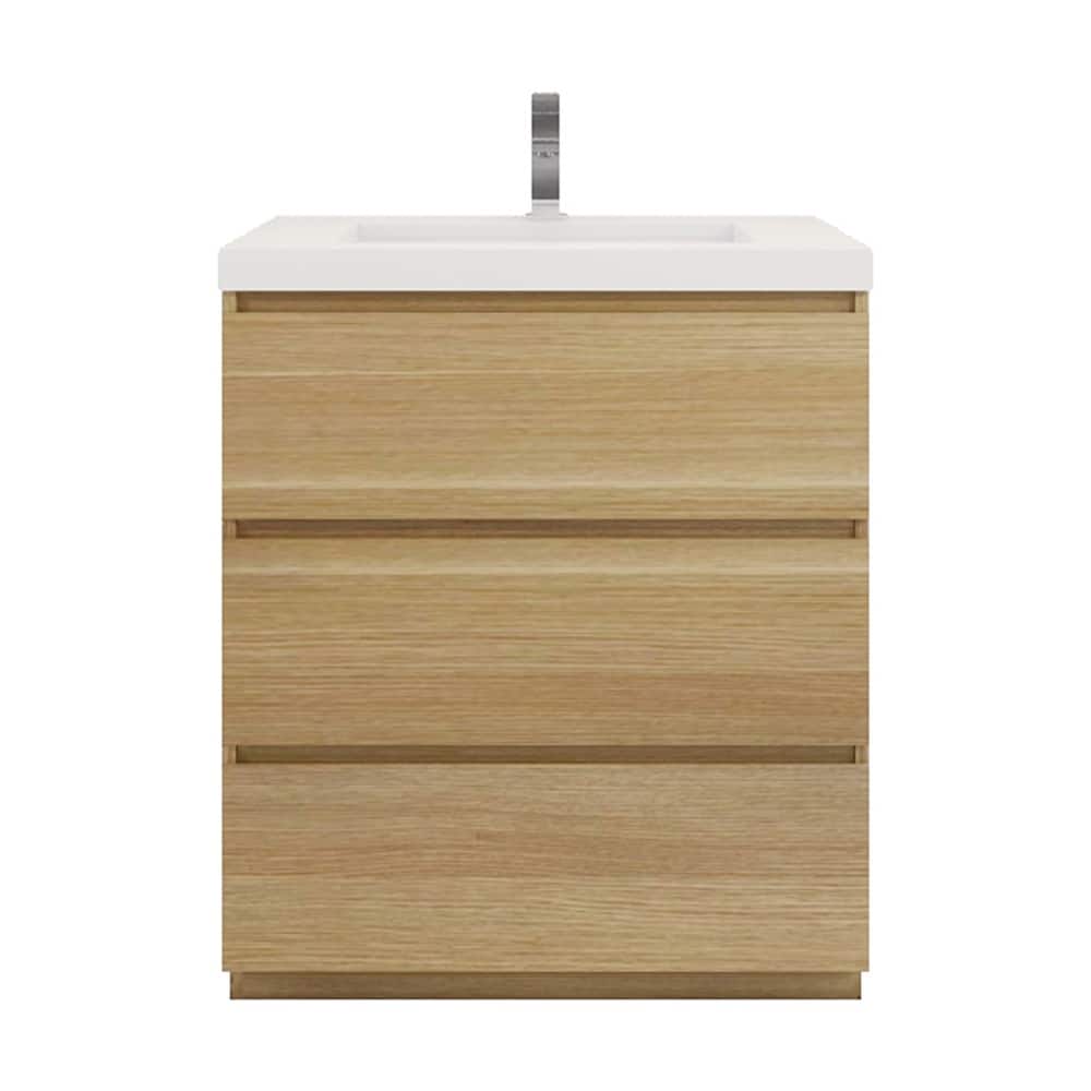 Aron 30'' Freestanding Vanity with Reinforced Acrylic Sink