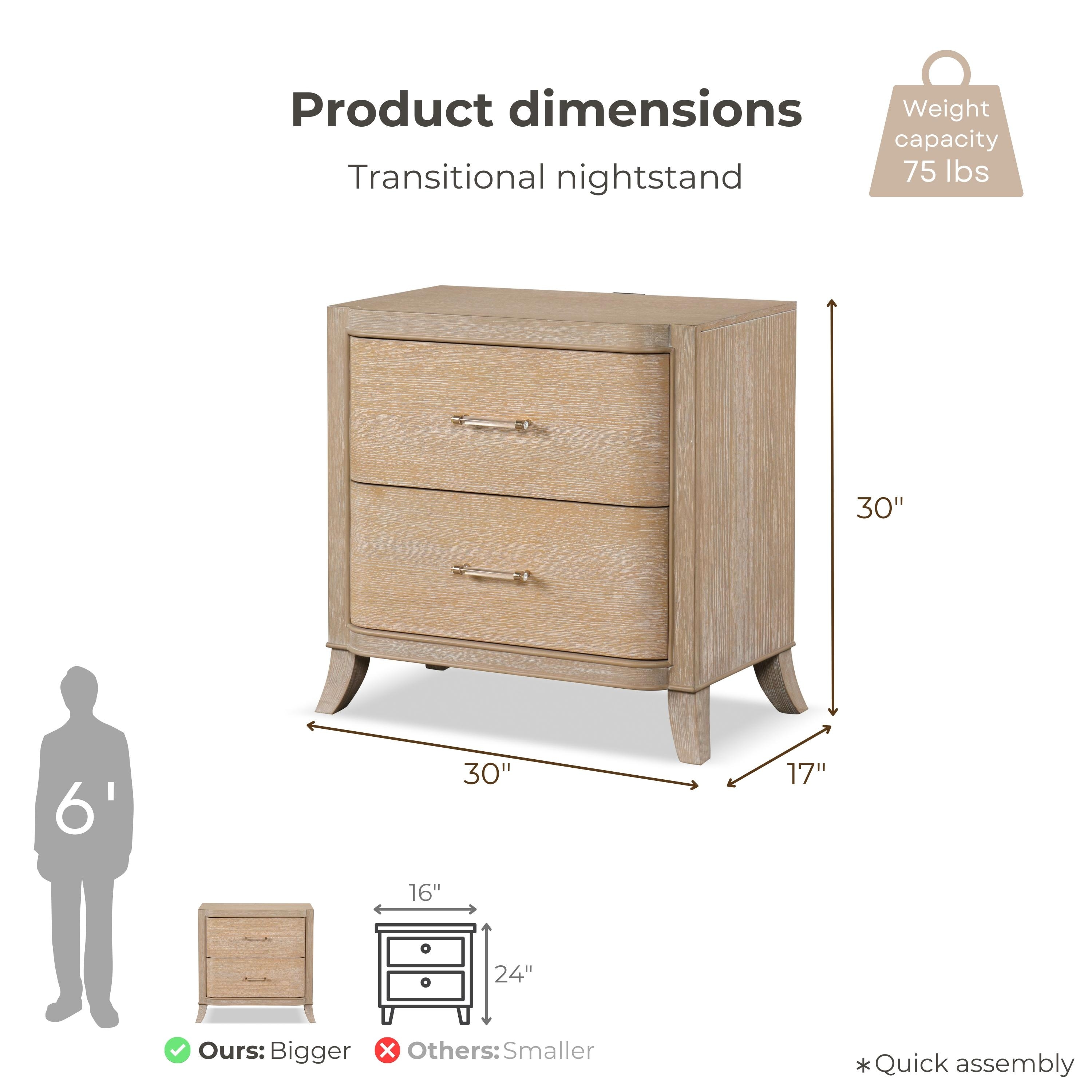 Furniture of America Kian Modern 4-Piece Natural Oak Solid Wood