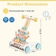 preview thumbnail 5 of 7, MDF Wooden Kids Walker with Xylophone, Adjustable Handle and Activity Toys - 11.5" L x 13.5" W x 16" H