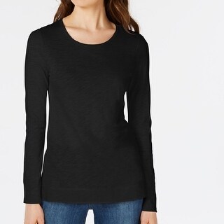 Shop Maison Jules Women S High Low T Shirt Black Size Extra Small