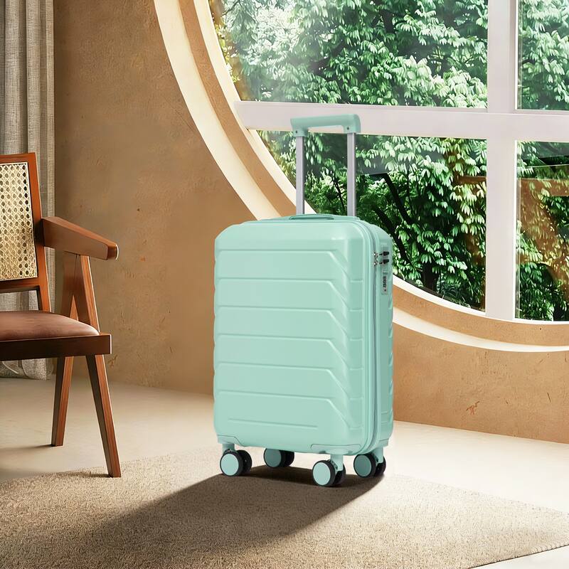 20 Inch ABS Hard Shell Travel Checked Luggage, Scratch Resistant Surface Four Multi-Directional Wheels, With Combination Lock