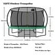 preview thumbnail 11 of 10, 12' Outdoor Recreational Trampoline with Safety Enclosure Net