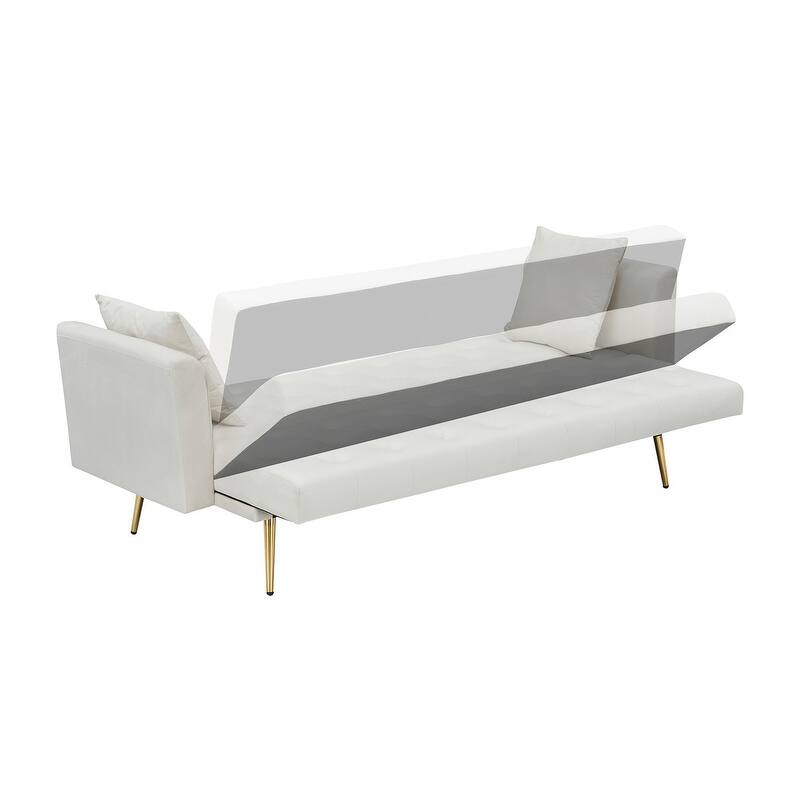 71" Convertible Double Folding Living Room Sofa Bed