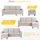 Futzca Modern L-shaped Compact Convertible Sectional Sofa w/ Reversible Chaise
