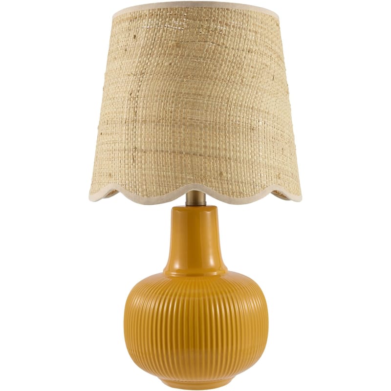Livabliss Ormelle Traditional Accent Table Lamp - 19"H x 10"W x 10"D - Beige/Yellow