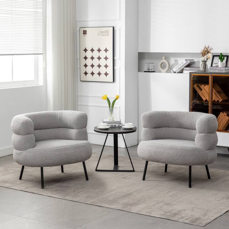 XINMICS Modern Accent Chair Upholstered Armchair for Living Room, Bedroom