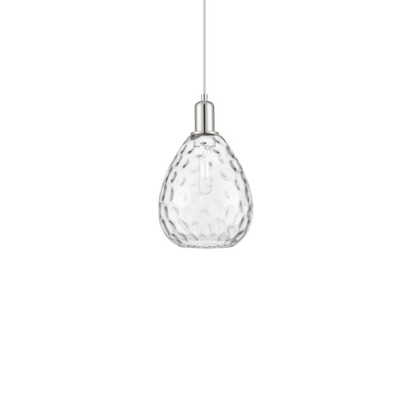 Innovations Lighting 716-1P-13-8 Waverly Pendant Waverly 8" Wide Mini - Polished Nickel / Clear