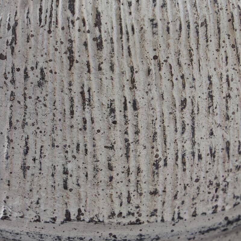 Mony 10 Inch Tabletop Decorative Flower Vase, Home Accessory, White Brown